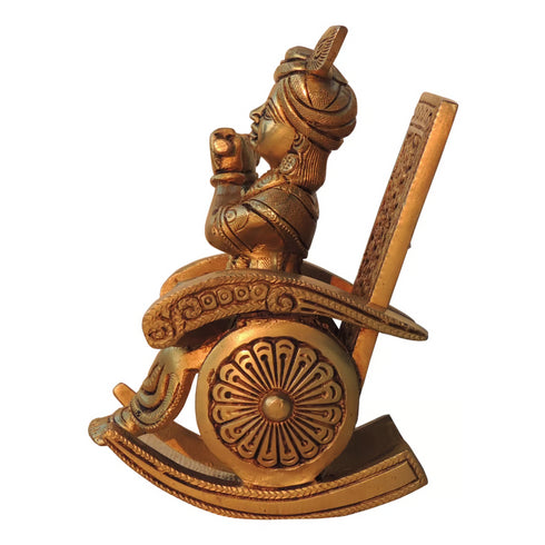 Brass Krishna with Chair God Idol 2.3 Kg